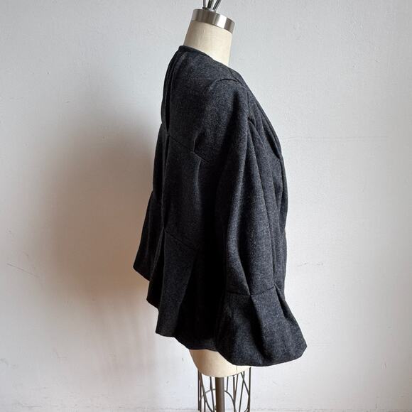 JARBO 100% Wool Ruffled Open Front Cardigan - Picture 6 of 11